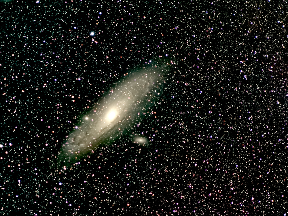 Backyard photo of Andromeda galaxy taken in Knoxville.