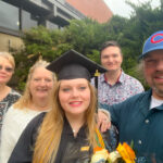 Blazek with her family at her UTM graduation