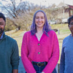 From left to right: Professors Gayan Kariyawasam, Kelsey Coffman and Gautam Shirsekar