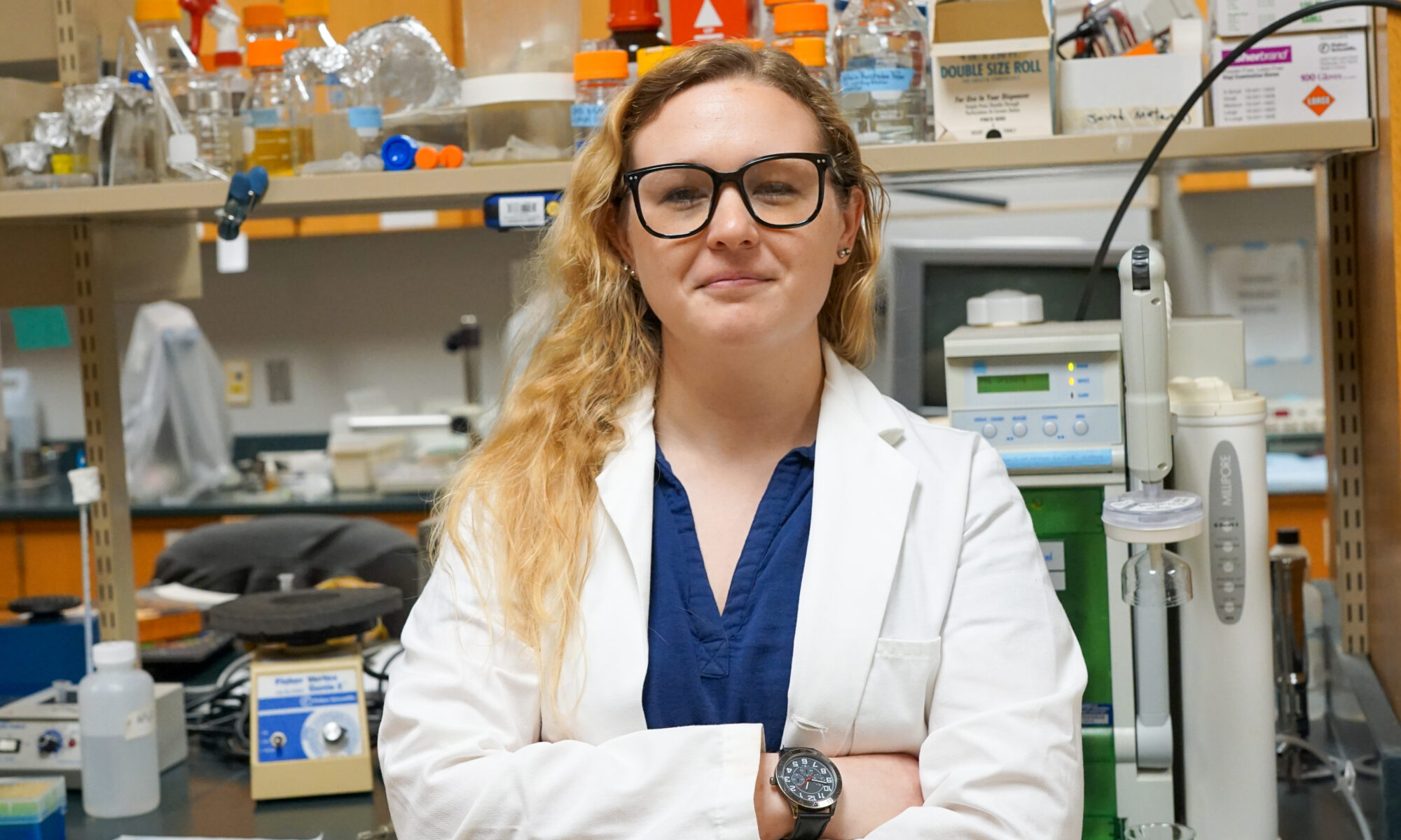 Amanda Penicks in a lab