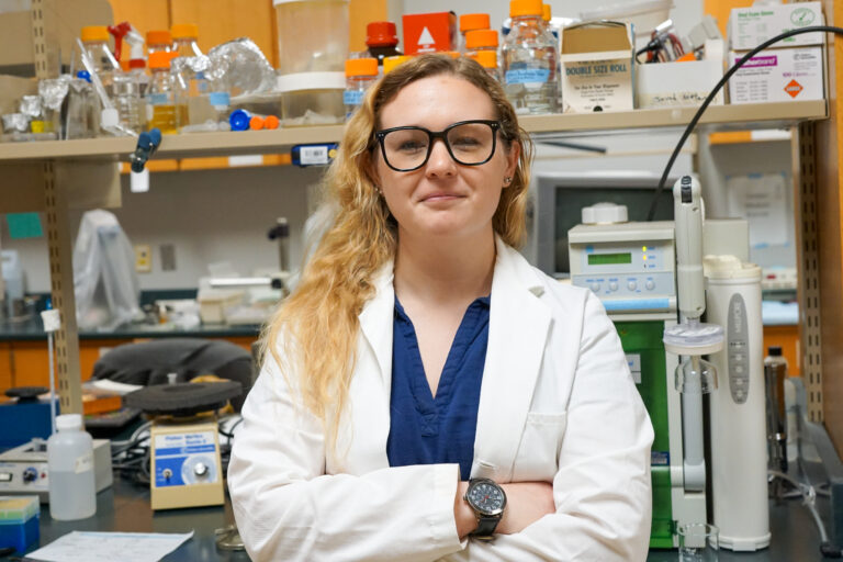 Amanda Penicks in a lab